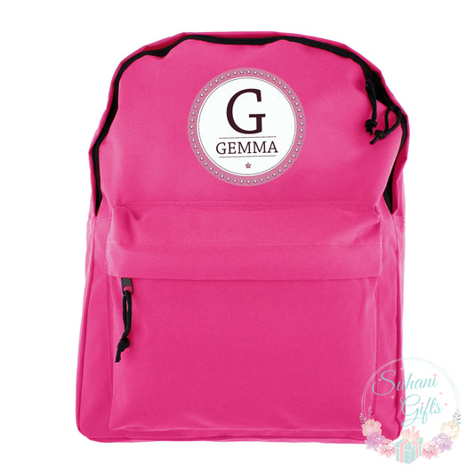 Personalised Backpack Pink-Suhani Gifts