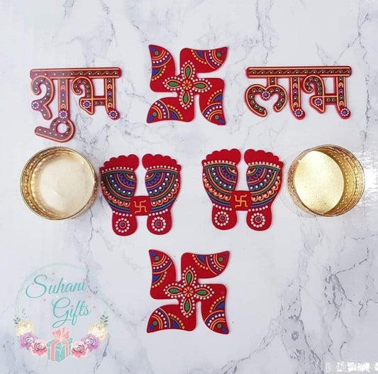 Shubh Labh Pagla Swastik Diya Set