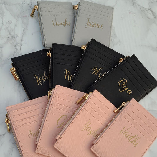 Personalised card holder, personalised gift, bridal party gifts