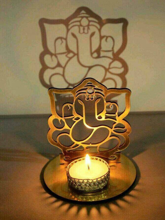 Ganesh Lakshmi Shadow Tealight holder
