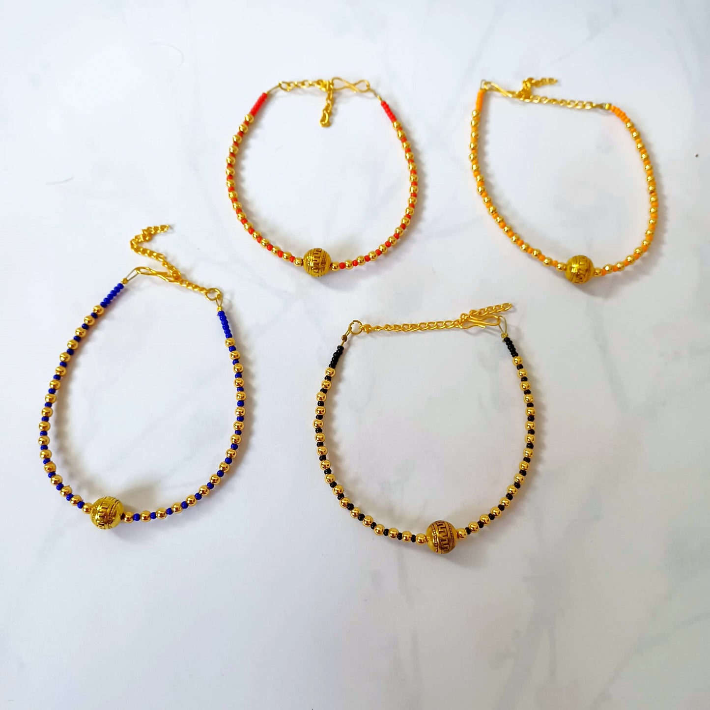 Designer Minya / Minia Adjustable Chain Bhai Bhabhi Rakhi