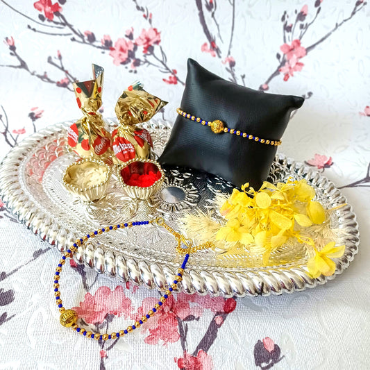 Designer Minya / Minia Adjustable Chain Bhai Bhabhi Rakhi