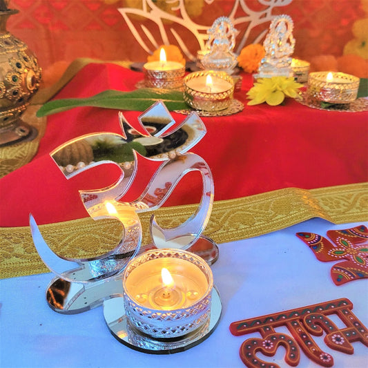 Om Sign freestanding mirror effect Diwali decoration and gift